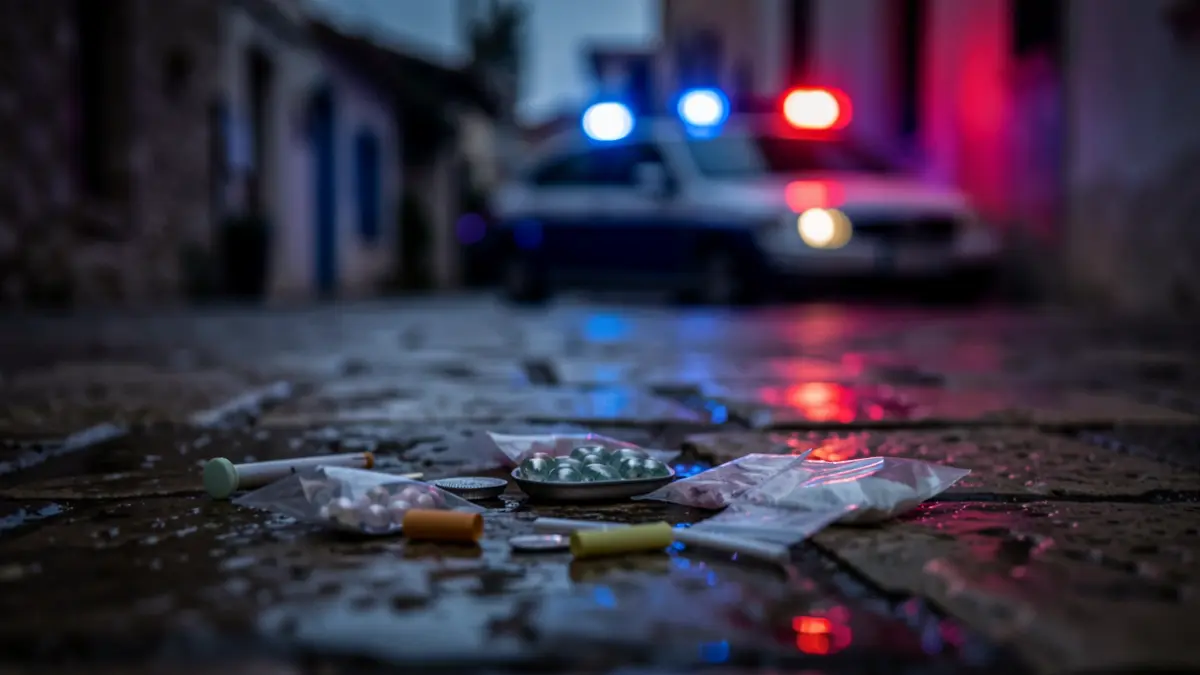 Generic image of police material and emergency lights.