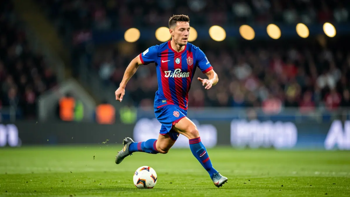 Jugador de fútbol con la camiseta de la UE Rapitenca
