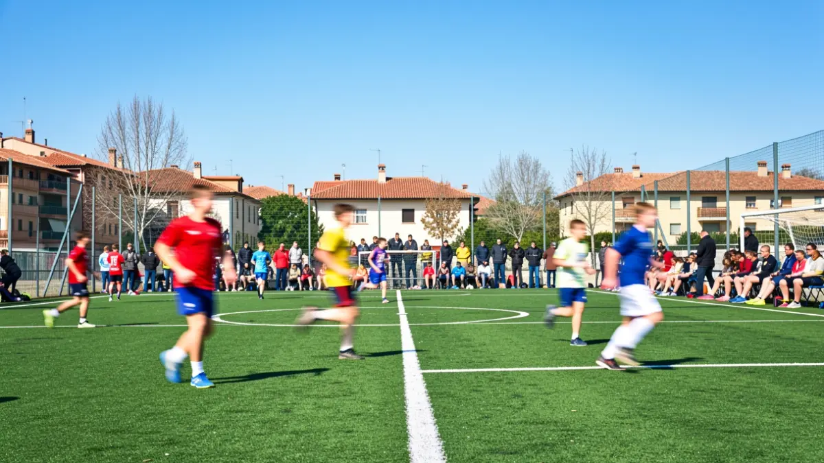Imagen genérica de un evento deportivo con campos de césped artificial.