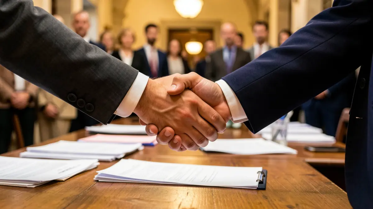Generic image of a business meeting.