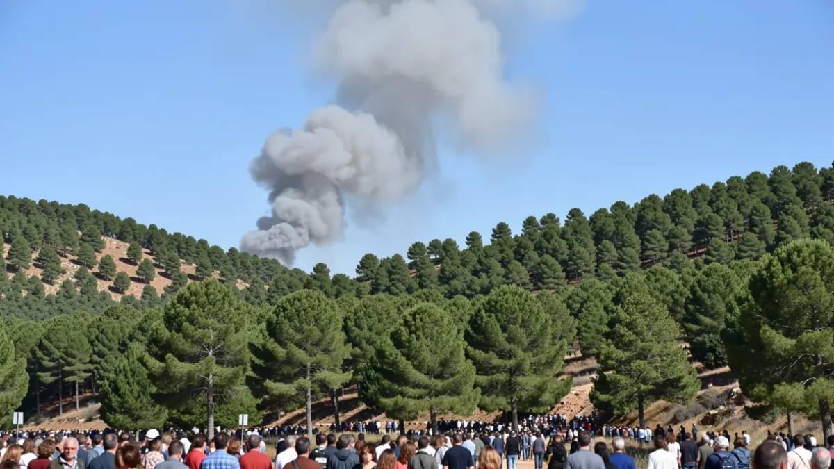 Generic image of a forest fire with smoke.