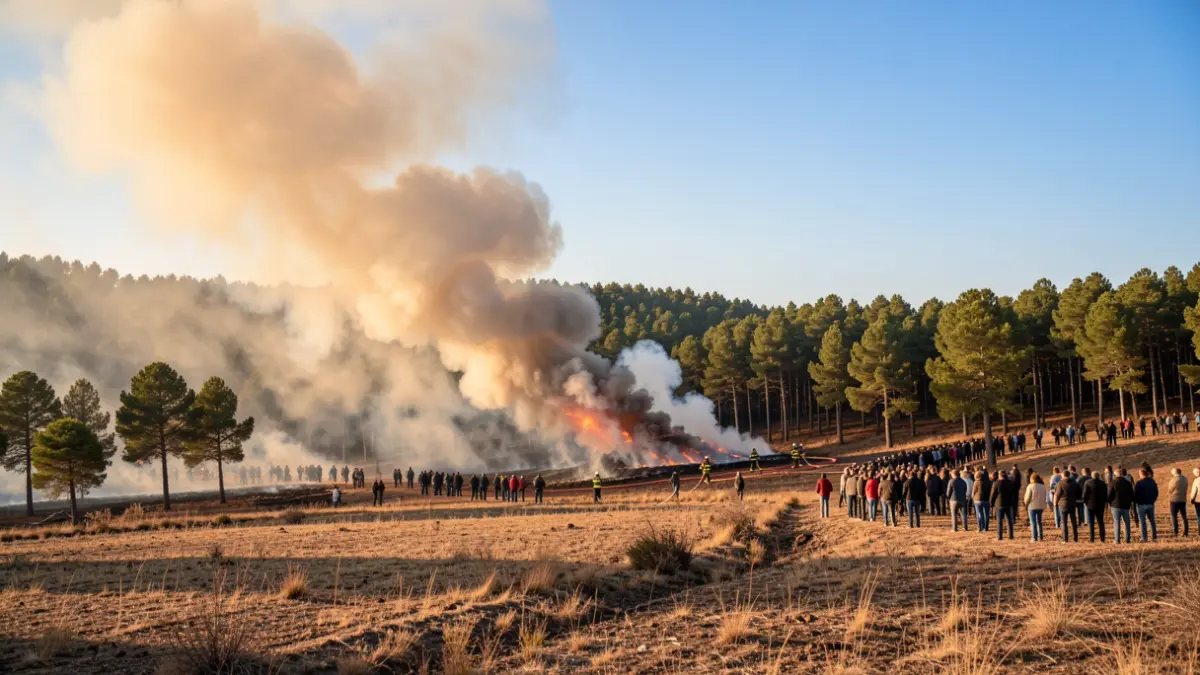 Imagen genérica de un incendio forestal en Cataluña.