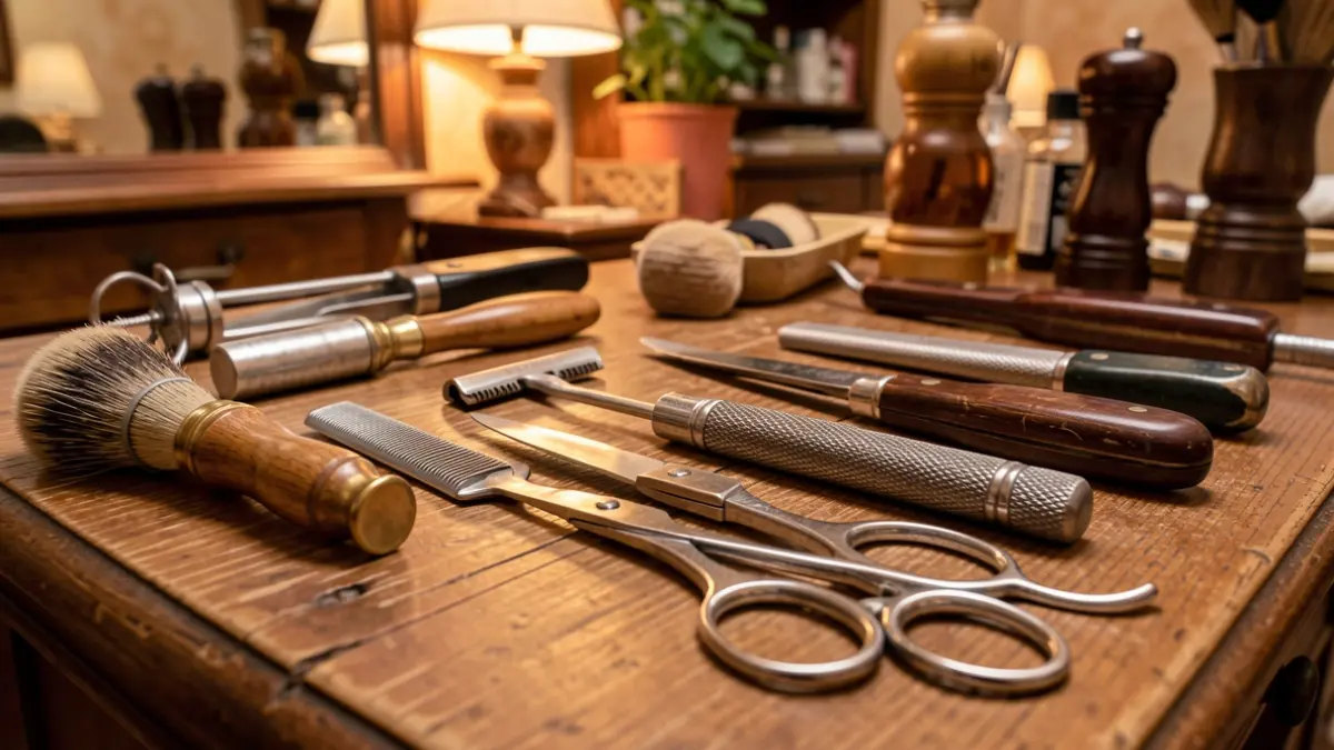 Generic image of vintage barber tools.