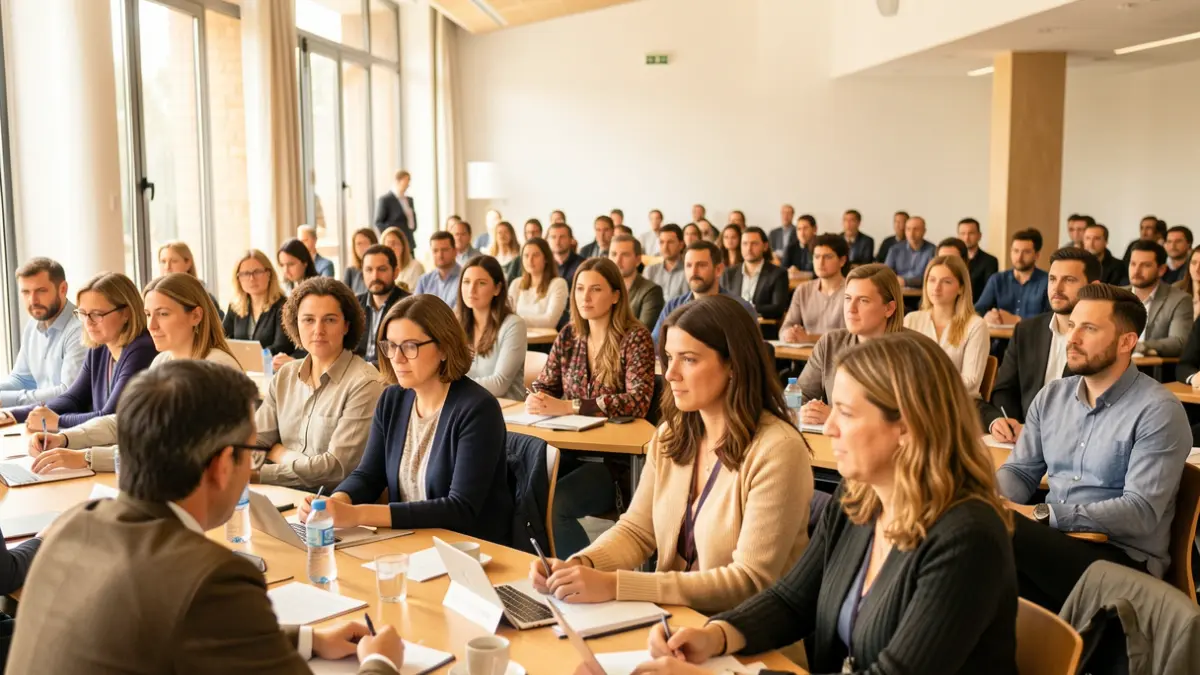 Generic image of a training day for education professionals in Catalunya.