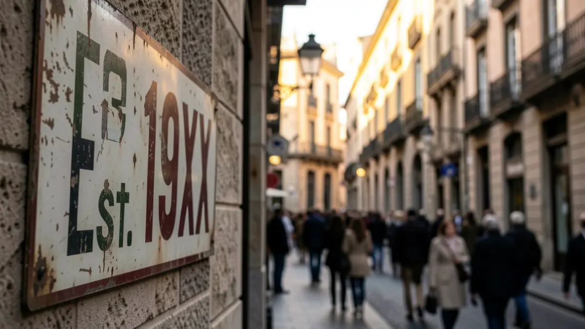 Imagen genérica de un letrero antiguo de restaurante en Barcelona.
