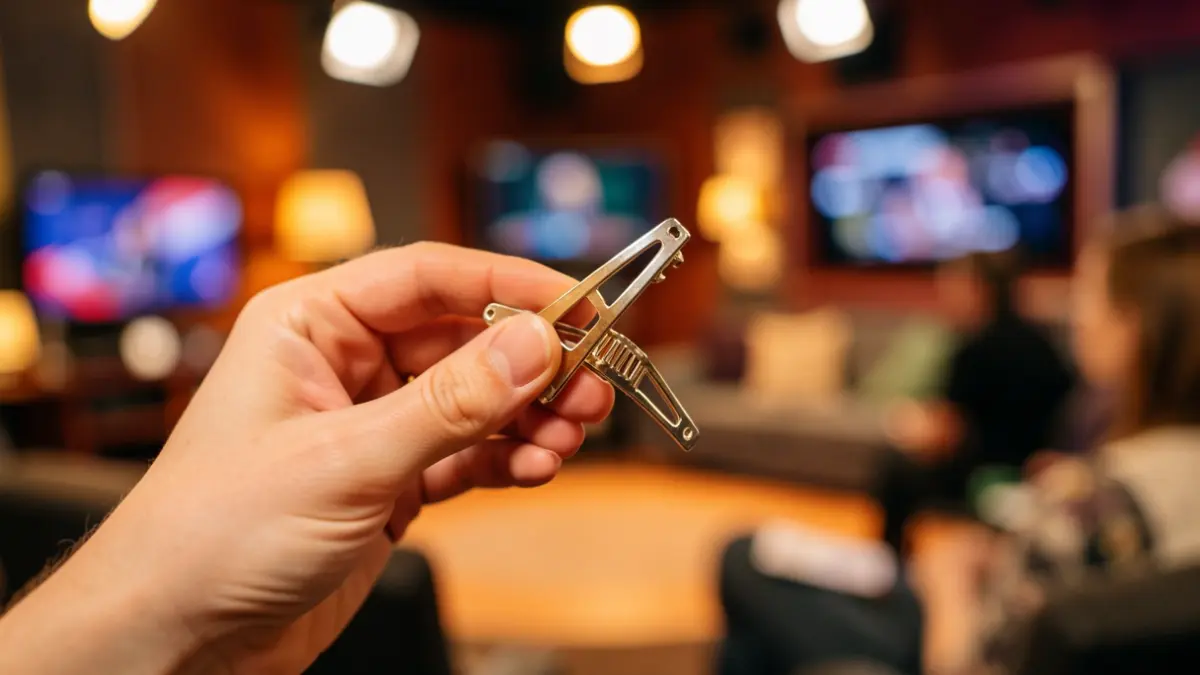 Generic image of a woman holding a hair clip.