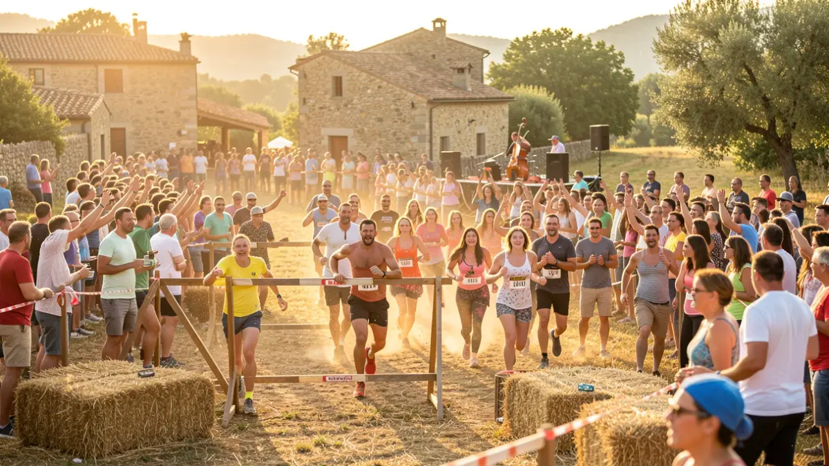 Imatge genèrica d'una festa rural amb música i activitats.