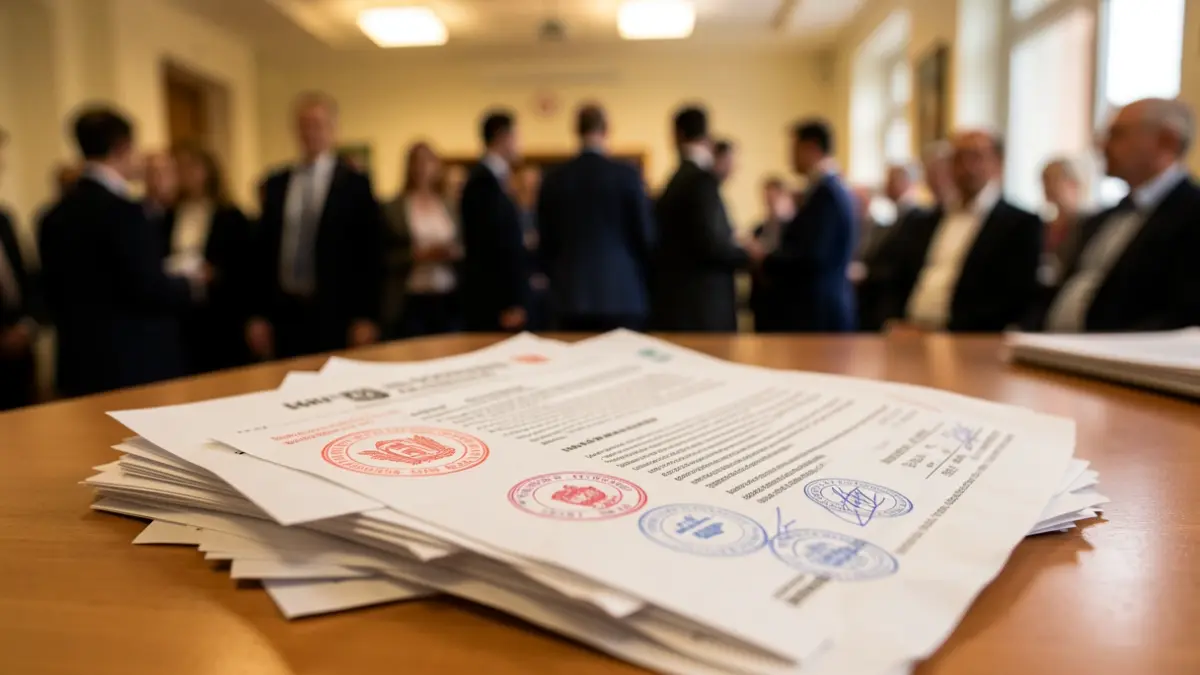 Generic image of official documents on a desk.