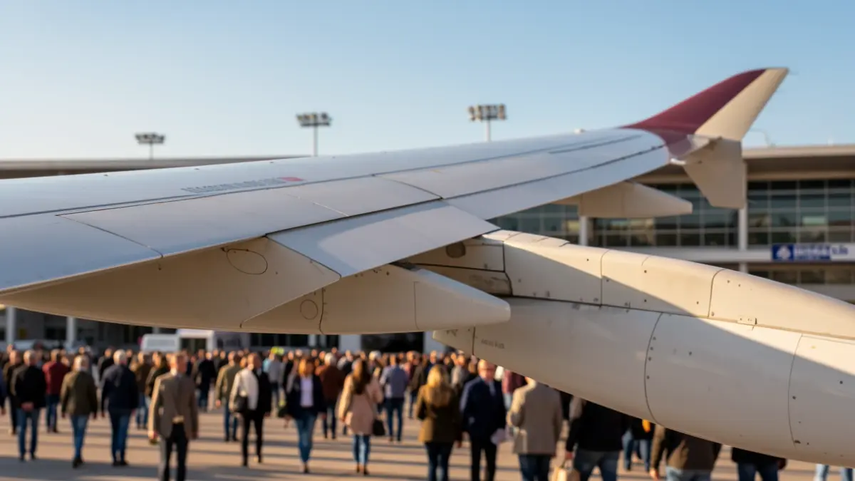 Imatge genèrica d'un avió a l'aeroport de Barcelona-El Prat.