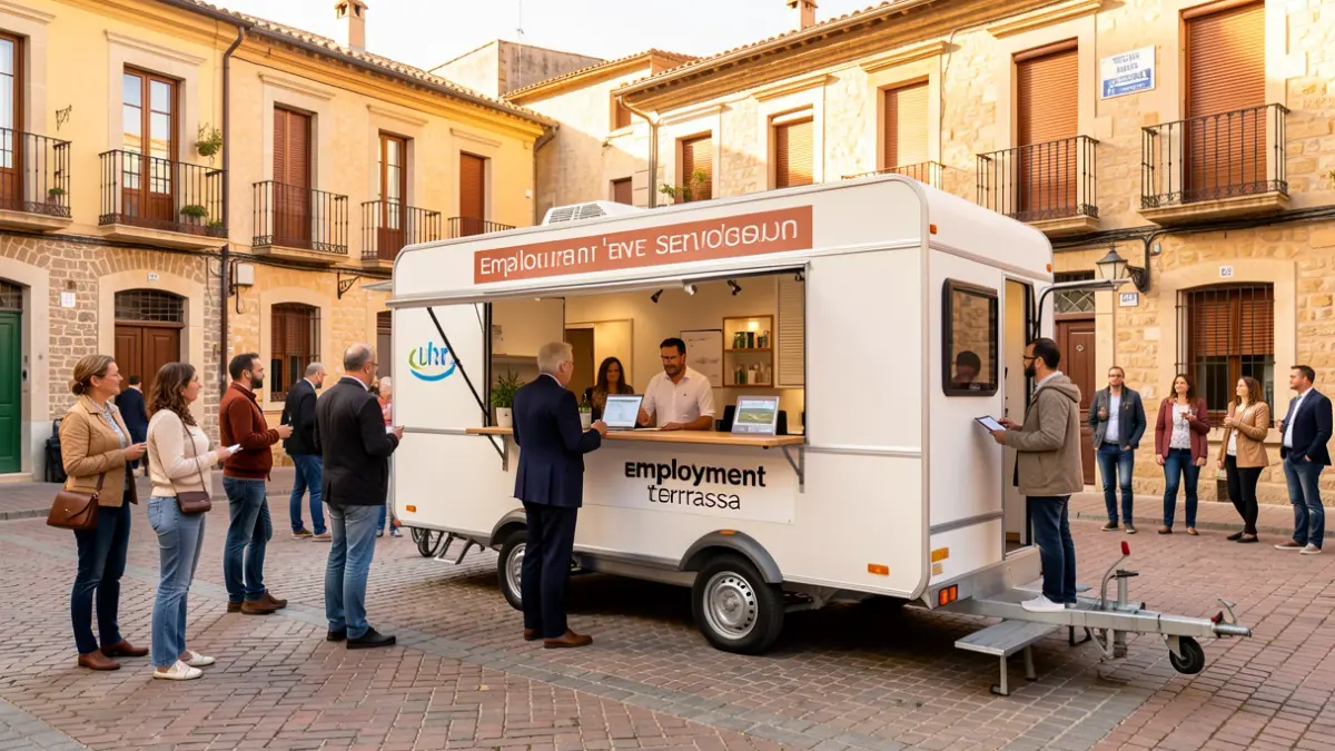 Imatge genèrica d'una caravana de serveis d'ocupació mòbil a Terrassa.