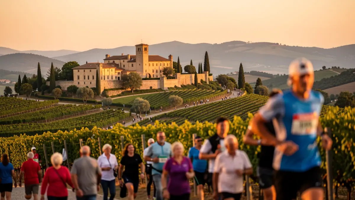 View of the Castell del Remei estate during the Night Race.