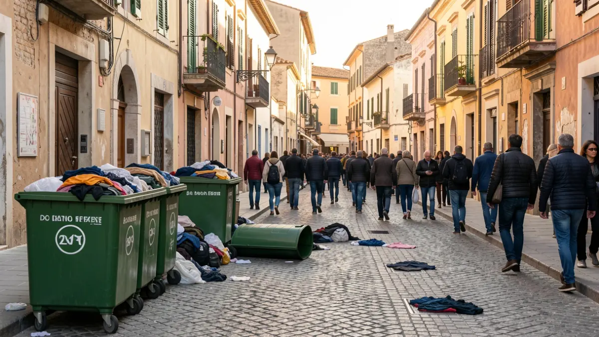 Contenidors de donació de roba retirats o buits als carrers de municipis de Tarragona.