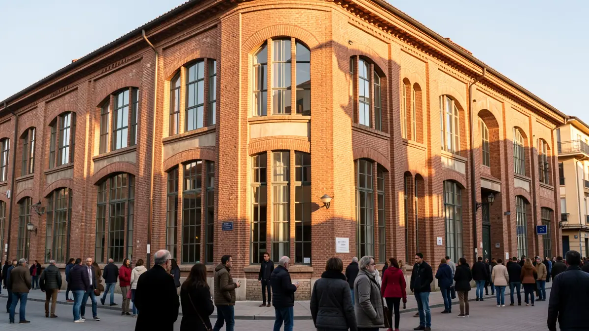 Imagen de una antigua fábrica textil en Sabadell.