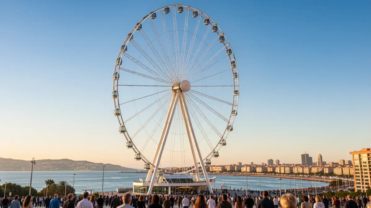 The tallest Ferris wheel in Spain with views of the Mediterranean in Barcelona.