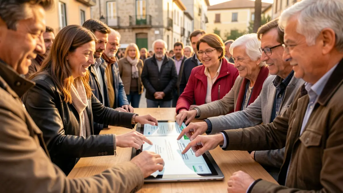 Generic image of citizens voting on a digital platform to decide municipal investment.