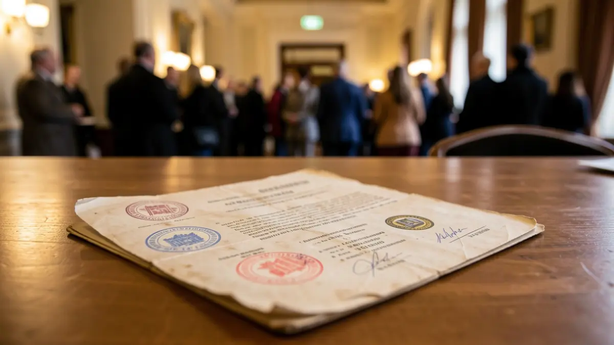 Generic image of official documents and seals.