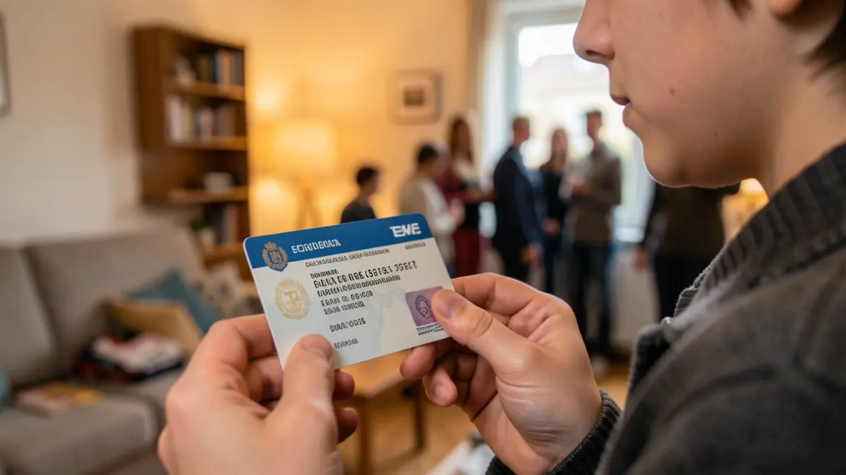 Imatge genèrica de mans joves sostenint una targeta de la Seguretat Social.