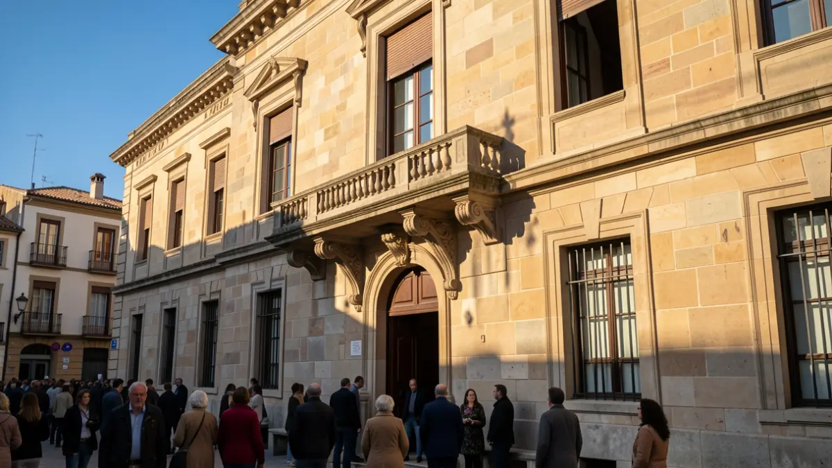 Generic image of a public building with Mediterranean architecture.