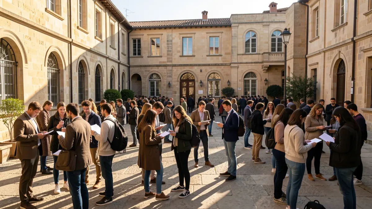 Generic image of students in a university campus.