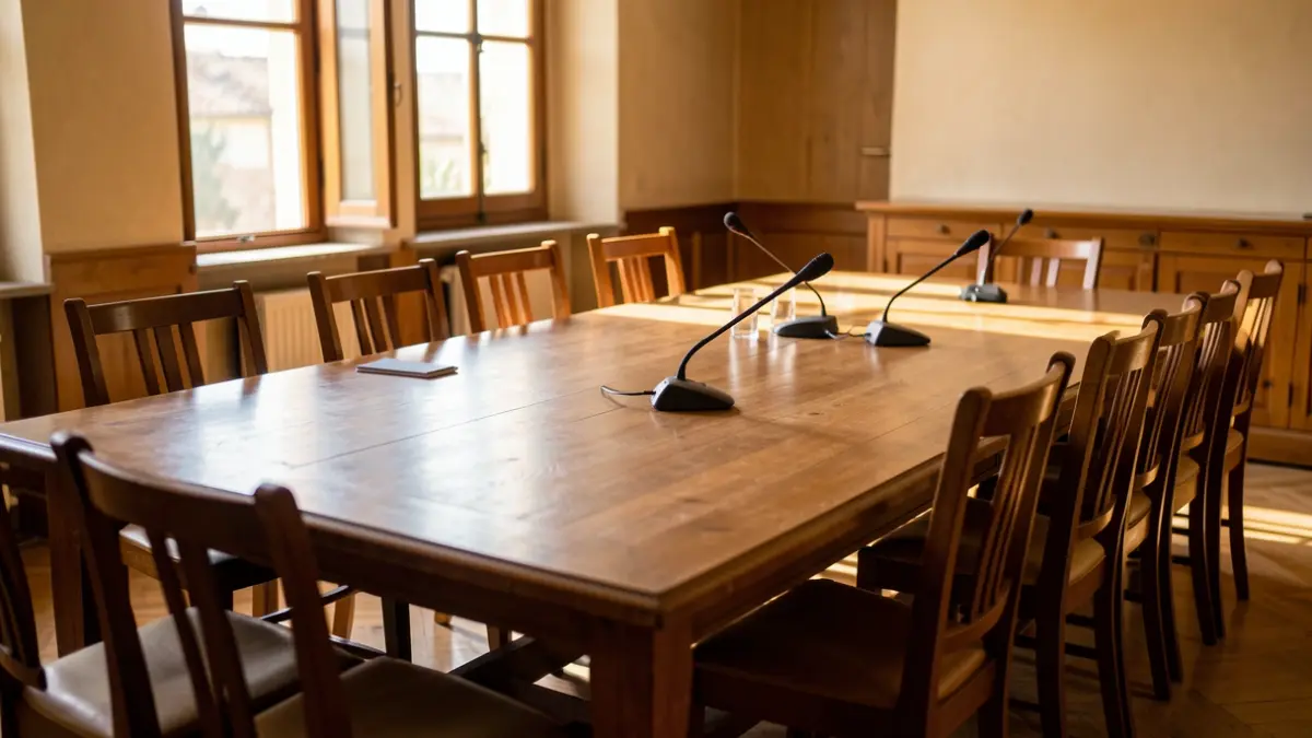 Generic image of a county council meeting room.
