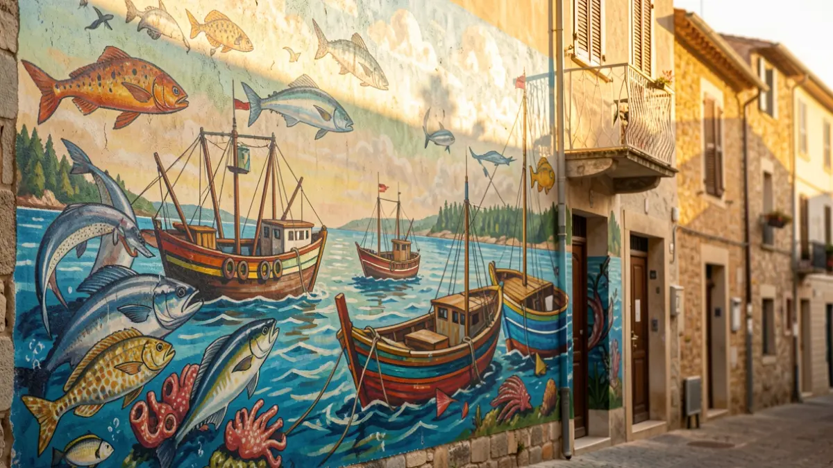 Generic image of a maritime-themed mural in L'Ametlla de Mar.