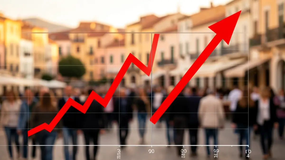 Imagen genérica de un gráfico económico con tendencia a la baja.