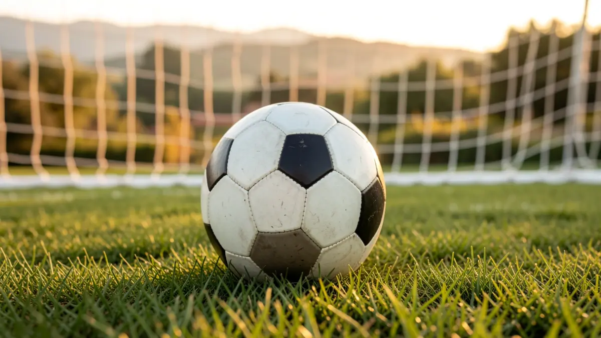 Generic image of a soccer ball on grass.