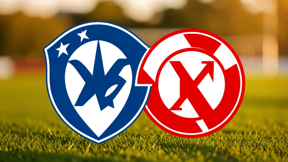 Generic image of two football club crests merging.