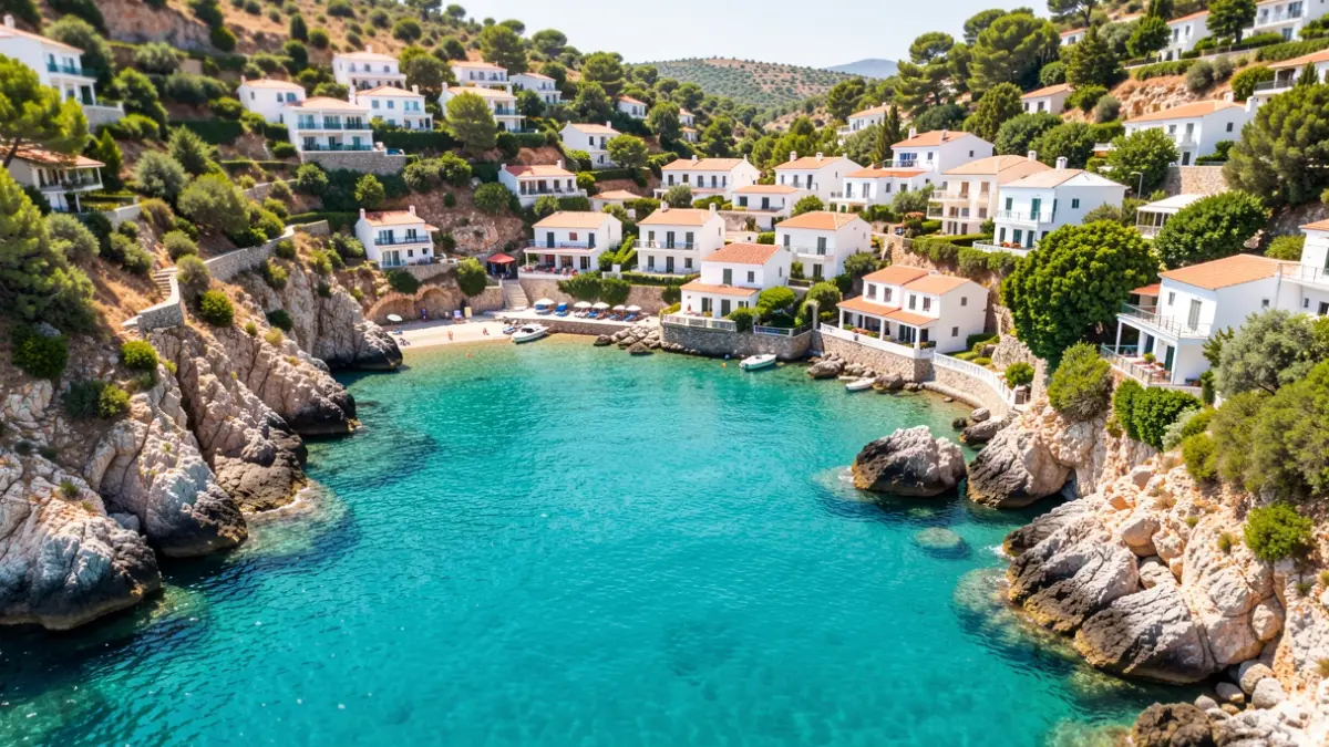 Imatge genèrica d'una cala mediterrània amb cases.