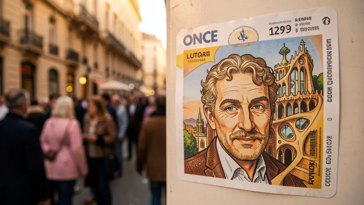 Imagen genérica de un cupón de la ONCE dedicado a Antoni Gaudí.