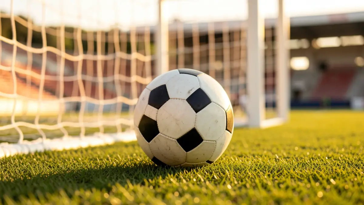 Generic image of a football on a pitch.