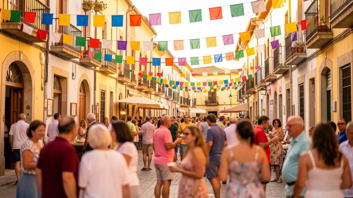 Generic image of a summer festival in Catalunya with a festive atmosphere.