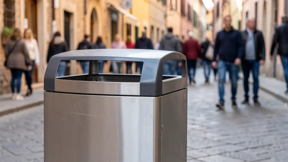 Imatge genèrica d'un nou contenidor metàl·lic antivandàlic instal·lat a Mataró.