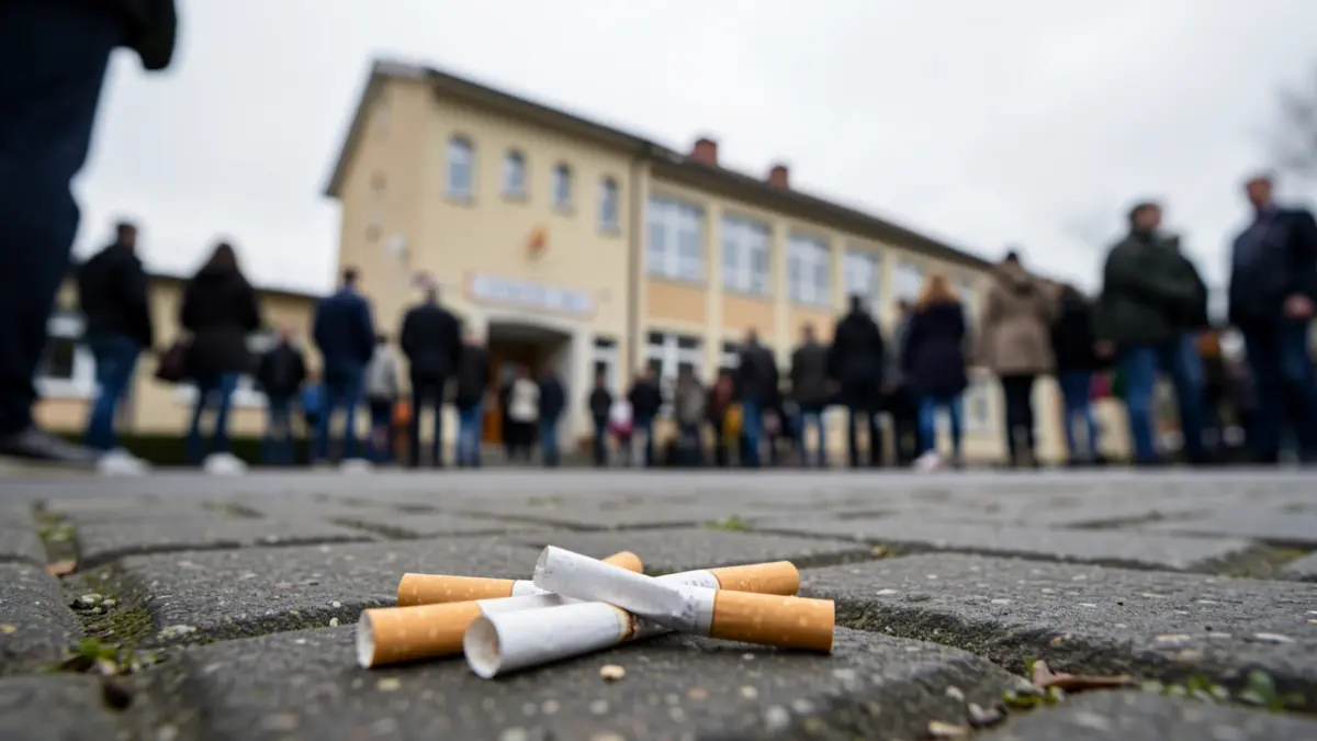 Imatge genèrica de burilles al costat d'una escola.
