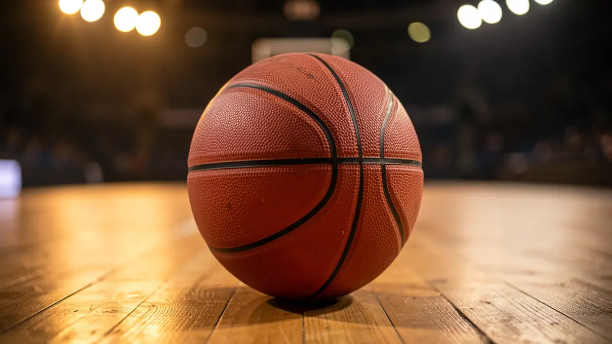 Imagen genérica de un balón de baloncesto sobre una cancha.