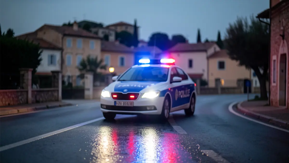 Imatge genèrica de dispositiu policial amb llums d'emergència.