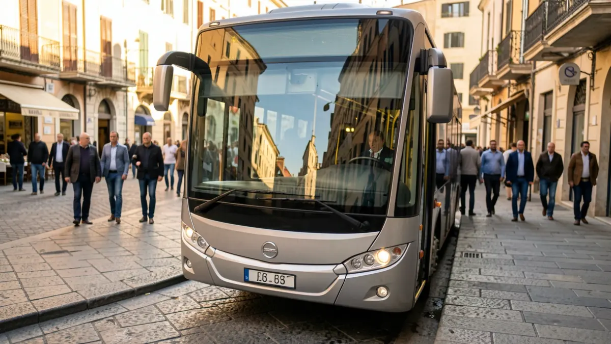 Imagen genérica de un autobús de transporte público en una parada urbana.