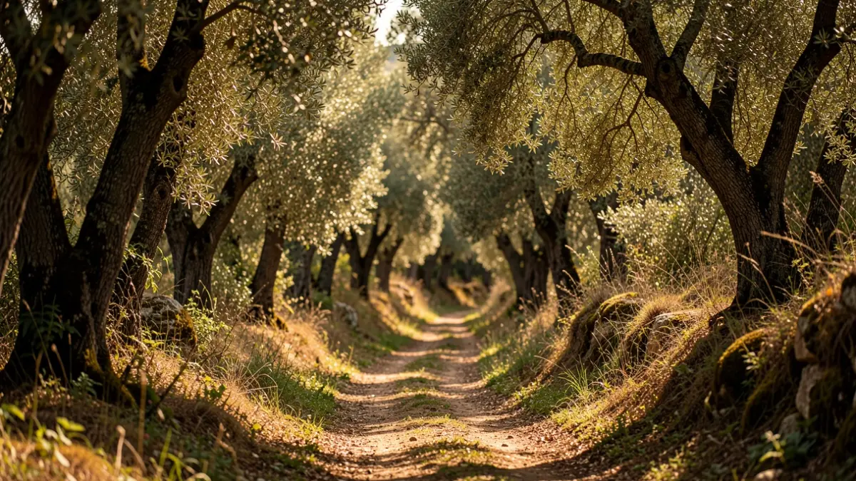 Imatge genèrica d'un camí en un bosc mediterrani.
