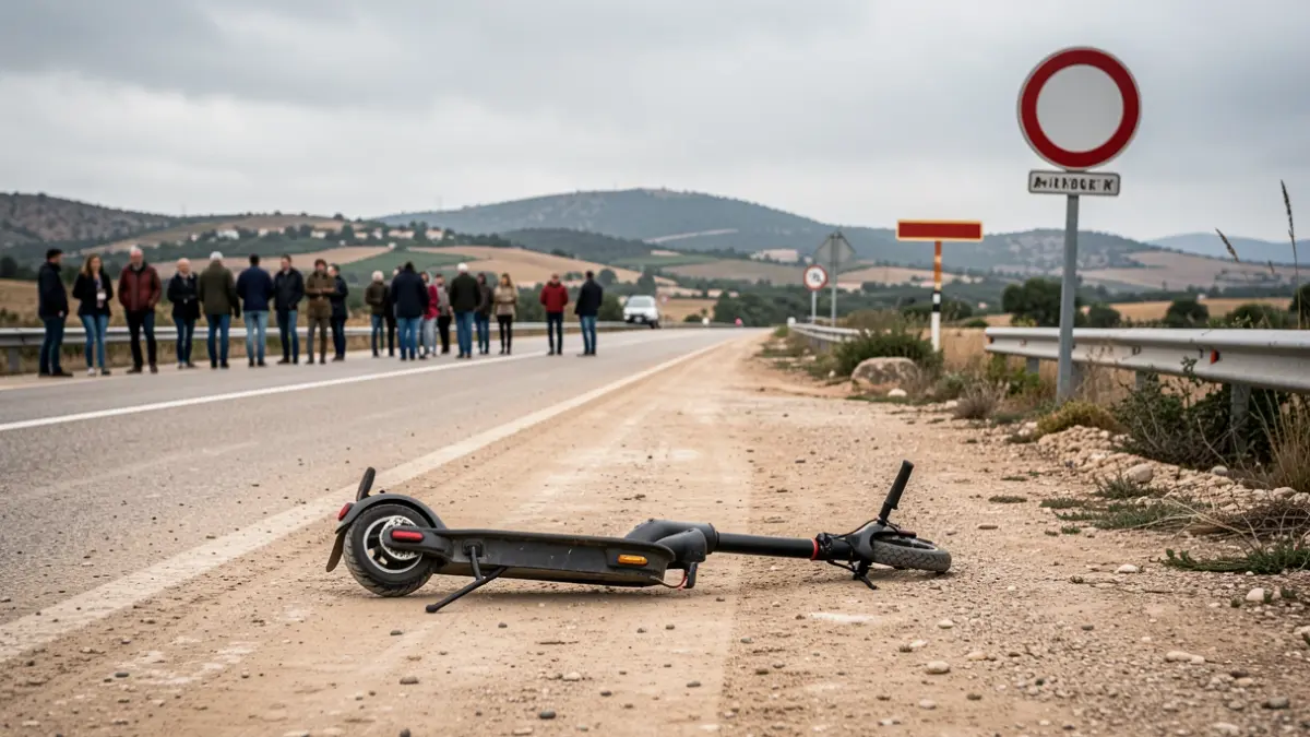 Imatge genèrica d'un patinet accidentat en un camí rural.