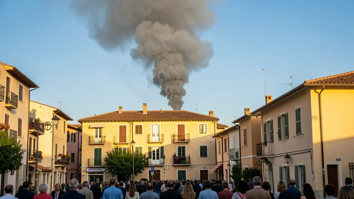 Generic image of smoke coming out of a building.