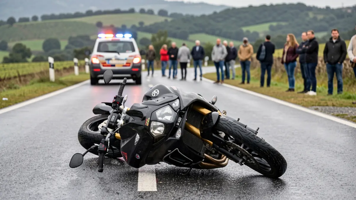 Imatge genèrica d'un accident de moto a Catalunya.