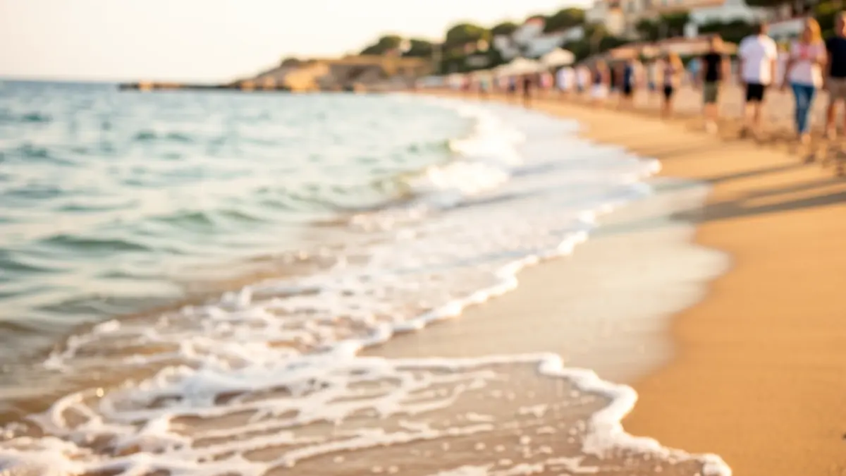 Imagen genérica de una playa mediterránea con agua tranquila.