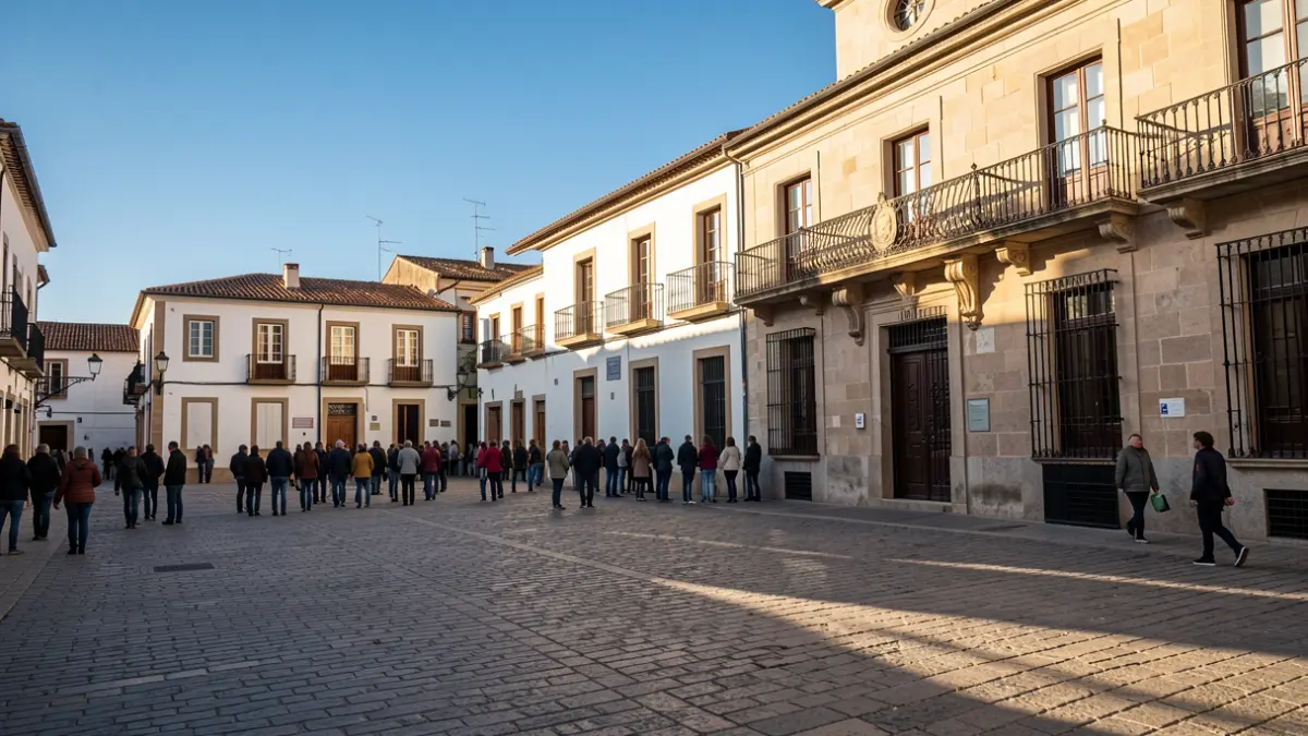 Generic image of a town square with a town hall.