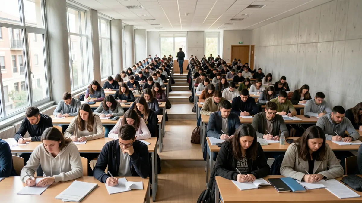 Imagen genérica de un examen universitario en Cataluña.