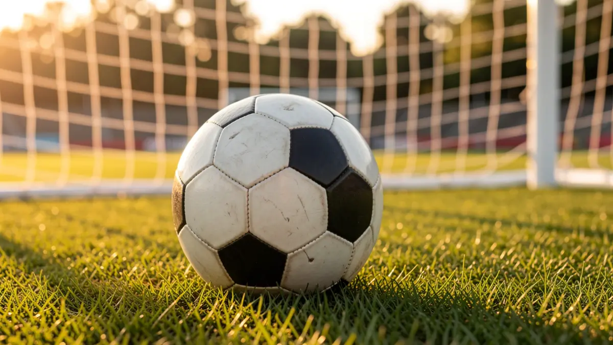 Imatge genèrica d'una pilota de futbol sobre la gespa d'un estadi.