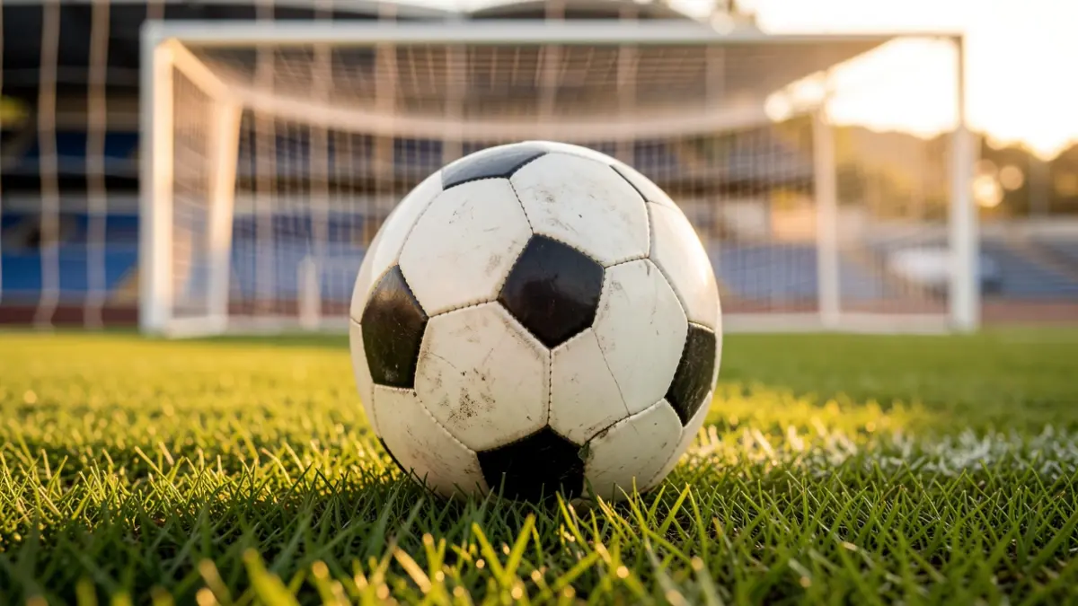 Imatge genèrica d'una pilota de futbol en un camp.