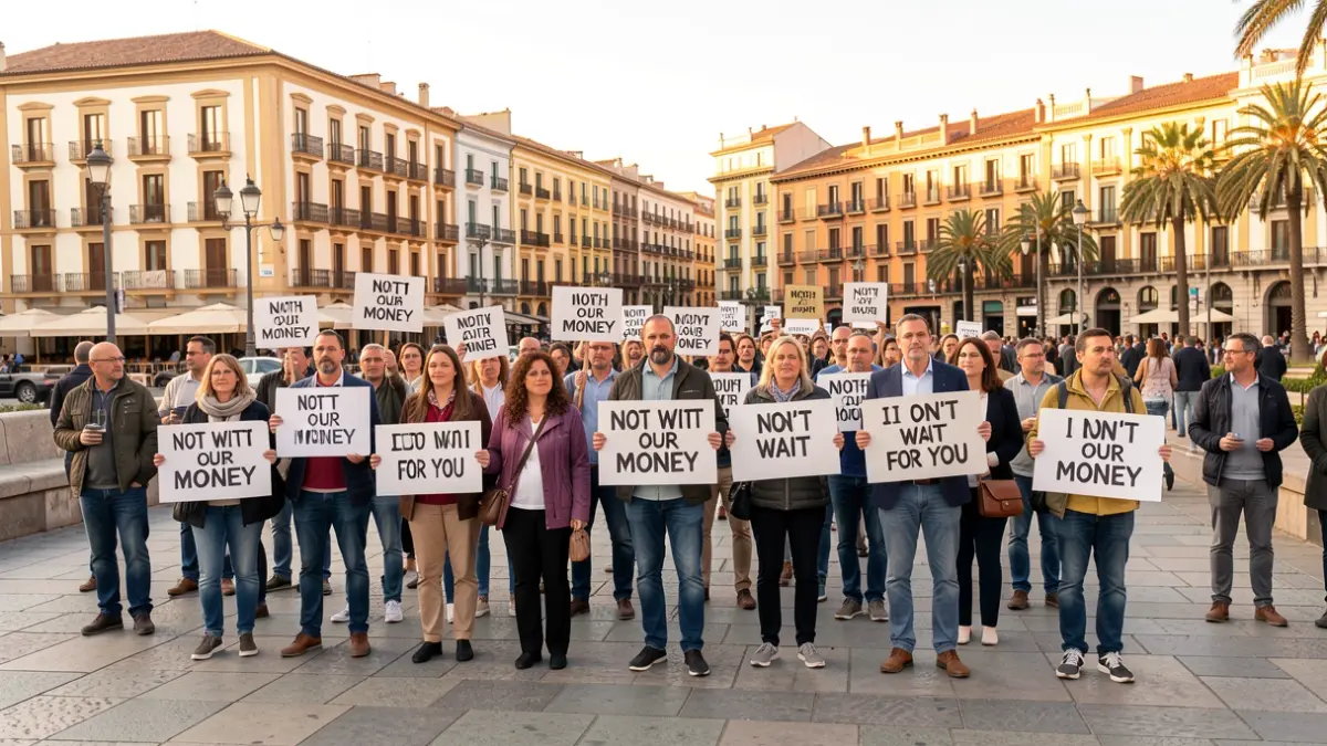 Imatge genèrica de protesta ciutadana a Barcelona.