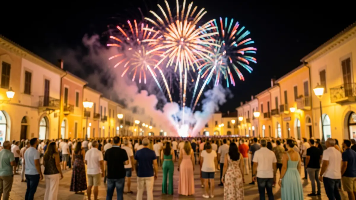 Generic image of fireworks and smoke during a popular festival.