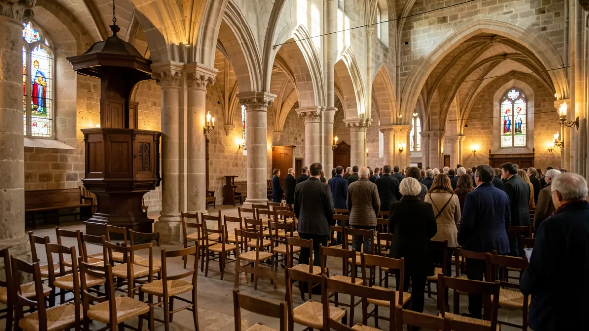 Interior de la Catedral de Tortosa durante un acto institucional.