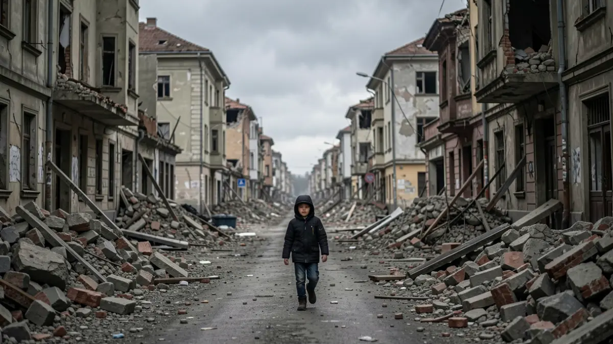 Generic image of a war-torn street in Sarajevo.